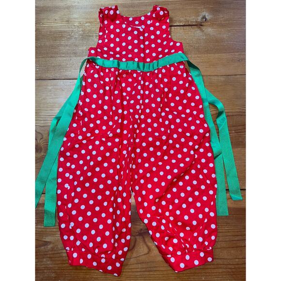 Banana Split Red Polka Dot Romper Size 12 Months - Picture 1 of 4